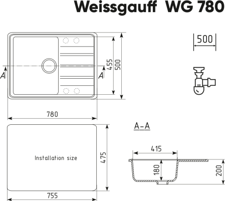  Weissgauff WG 78008 Anthracite 
