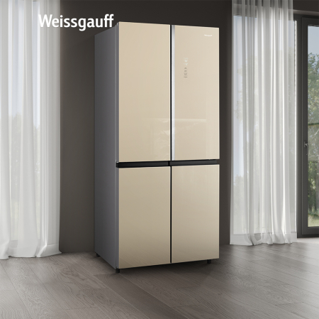    Weissgauff WCD 590 Nofrost Inverter Premium EcoFresh Gold Glass