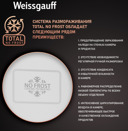     Weissgauff WRK 2000 Total NoFrost Inverter Black Glass