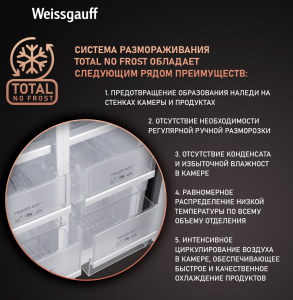     Weissgauff WCD 450 WG NoFrost Inverter