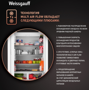   Weissgauff WFD 450 Built-in Inverter NoFrost White