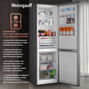     Weissgauff WRK 2000 Total NoFrost Inverter White Glass