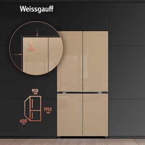     Weissgauff WCD 510 Built-in Inverter NoFrost hampagne Glass