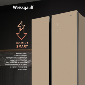     Weissgauff WSBS 1036 Inverter NoFrost Premium hampagne Glass