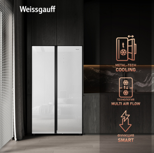     Weissgauff WSBS 1036 Inverter NoFrost Premium White Glass