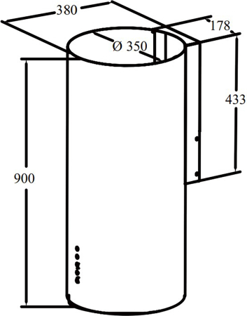    Weissgauff TUBUS 90 BL