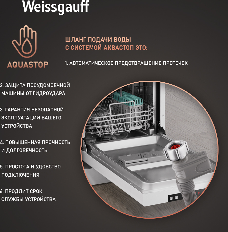 Посудомоечная машина Weissgauff DW 4033 (модификация 2024 года) купить с  доставкой в интернет-магазине Weissgauff