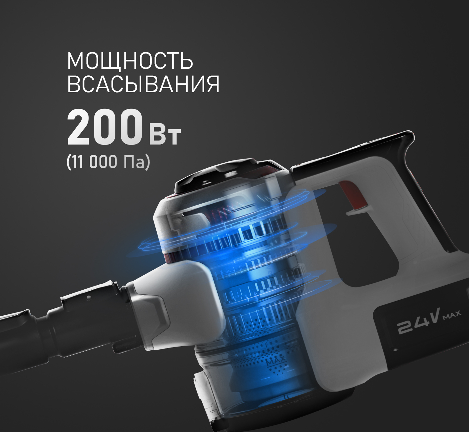 Вертикальный беспроводной пылесос Weissgauff V9 Turbo Cyclone Soft Brush  купить с доставкой в интернет-магазине Weissgauff