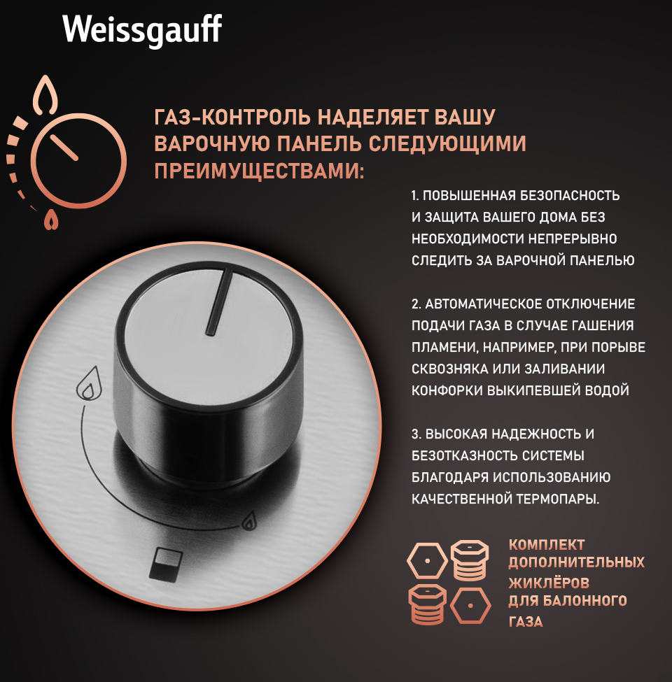 Варочная панель Weissgauff HGG 320 XRV купить с доставкой в  интернет-магазине Weissgauff